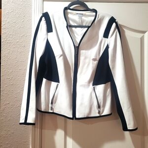 White and Black Women's Jacket